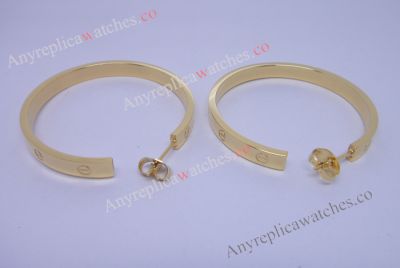 Cartier Love Earrings Yellow Gold - Replica Cartier Jewelries for Women